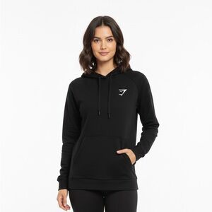 Gymshark Women's Black Hoodie with Logo
